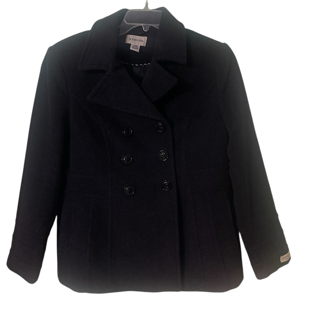 St. John’s Bay Cashmere/wool blend Pea Coat. Size large. GUC - Picture 4 of 14